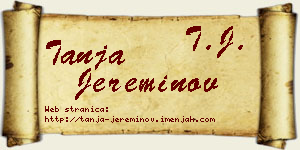 Tanja Jereminov vizit kartica